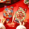 2026 Ano do Cavalo Envelopes Vermelhos Rotativos Criativos, Envelopes de Dinheiro de Ano Novo, Sacos de Envelope Vermelho 3D de Ano Novo Infantil para o Festival da Primavera
