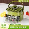Bandeja de Gelo Pressionável Molde de Cubo de Gelo Caixa de Fazer Gelo Máquina de Cubo de Gelo Doméstica Grau Alimentício Geladeira Grande Capacidade Armazenamento de Gelo Molde de Moagem