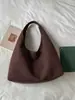 Bolsa Tote Grande de Cor Sólida Simples Estilo Coreano para Mulheres 2026 Nova Casual Versátil para o Dia a Dia Ombro Único Sob o Braço