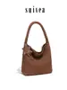 Bolso Nuevo de Ante Tejido a Mano para Commuter, Bolso de Hombro Versátil Retro, Bolso Cubo de Gran Capacidad, Bolso Tote