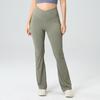 Pantalones de Yoga Acampanados Elásticos Deportivos de Yoga de Color Sólido con Cintura Cruzada para Mujer de Verano 2025 Europeos y Americanos Amazon