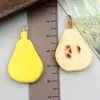 Frutas de Resina 3D Simuladas Juguetes de Comida Creativos Pulsera DIY Collar Llavero Colgante Accesorios de Joyería Lindos