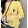 Suéter de Punto Trenzado Blanco Lana de Cordero Cuello Redondo para Mujer Otoño e Invierno 2025 Nuevo Holgado Estilo Perezoso Exterior y Top Jersey Interior