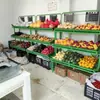 Estante Exhibidor de Frutas, Estante de Verduras de Tres Niveles, Estante de Supermercado, Estante para Tienda de Frutas Frescas, Estante de Verduras, Estante Sencillo de Supermercado