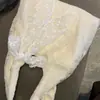 Bolso de Lona Bordado con Encaje Fresco y Sencillo para Mujer 2025 Nuevo Gran Capacidad Bolso de Hombro de Gasa Bolso de Axila para Viajar