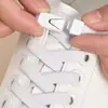 Hebilla de Cordón Perezoso sin Atar para Niños, Cordones Planos Elásticos Ensanchados, Cierre de Presión Rápido Unisex