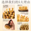 Cepillo Meridian de Mango Largo con 28 Púas para Masajear el Abdomen y las Piernas, Especializado para Masaje Corporal Completo y Gua Sha, Hecho de Madera Maciza
