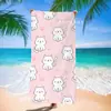 Toalha de Praia Gato Desenho Animado Animal Toalha de Natação Gatinho Fofo Secagem Rápida Absorvente Macio Cobertor de Praia Toalha de Banho de Secagem Rápida