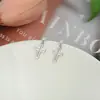 Aretes geométricos de plata neutra, estilo indiferente, para mujer, minimalista, versátil, estilo básico, venta al por mayor de joyería Yiwu, aretes