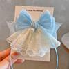 Bobby Cuento de Hadas Estilo Chanel Seiko Estilo Hada Encaje Moño Princesa Pasador Infantil Pinza Superior Accesorios para el Cabello de Niñas