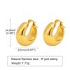 Brincos de aço inoxidável ouro 18K brincos vazados brincos femininos em forma de U comércio exterior joias europeias e americanas atacado EH-408