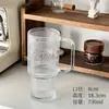 Copo de vidro de grande capacidade, caneca gigante com alça, tampa e canudo para uso no escritório, copo de café e água para meninas