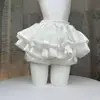 Falda de pastel de hojaldre blanca dulce Pure Desire, pequeña, de cintura alta, con encaje adelgazante, falda de ballet con cintura suelta.