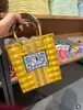 Comércio Exterior Elefante Tailandês Celebridade da Internet Cesta de Legumes Artesanal Grande Capacidade Bolsa de Mão Bolsa Grande Sacola de Compras