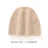 Gorro de punto de primera línea 100% cachemir puro para mujer estilo grueso tejido de ochos gorro para la cabeza gorro cálido gorro para protección de orejas gorro de lana gorro para clima frío