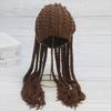Sombrero de Lana Tejido Versátil Casual Hecho a Mano con Borlas para Proteger los Oídos Otoño e Invierno, Sombrero Cálido y a la Moda para Mujeres, Tejido a Crochet a Mano