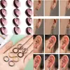 Aretes de Acero Inoxidable 316 Transfronterizos de 2.5 mm de Espesor, Aretes de Aro Sencillos Unisex, Joyería de Oreja de Moda