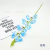 Gladiolo artificial pequeño de un solo tallo para decoración de entrada de casa, flores artificiales para arreglos de mesa de comedor, flores artificiales para decoración de ambiente festivo en centros comerciales