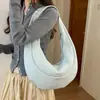 Bolso de Media Luna Grande de Capacidad Vintage para Mujer 2026 Nuevo Simple de Cuero Suave para Hombro o Axila Bolso Casual para Viajes Diarios Bolso Dumpling
