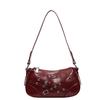 Estilo americano, doce, legal, estilo de garota quente, moda, estilo punk, bolsa de axila, bolsa de rebite, bolsa de ombro feminina, bolsa da moda feminina