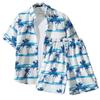 Sanya Viaje Ropa de Playa Traje para Hombre Camisa Estampada de Manga Corta Floral Hainan Tailandia Talla Grande Conjunto Completo de Camisa y Shorts