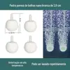 2.8CM Aquário Tanque de Peixes Nano Branco Redondo Esférico Cabeça de Ar Cabeça de Areia Pedra Oxigenadora Pedra Borbulhante Bomba Oxigenadora Acessórios