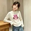 Ropa de Felpa de Otoño para Niñas Cálida de Invierno Otoño 2026 Nueva Camiseta Básica de Manga Larga para Niña Casual Cuello Redondo Moderna