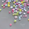 Celebridade da Internet Acessórios para Nail Art Flor de Cinco Pétalas Cor Macaron Estéreo Pequeno Fresco Frangipani Decoração de Unhas de Resina Atacado