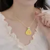 Nuevo Collar de Buda Maitreya Sonriente Estilo Chino para Mujer, Estilo Vintage, Alta Calidad, Lujo Ligero, Diseño de Nicho, Cadena Ligera de Lujo para Clavícula