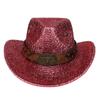 Cross-border Novo Glitter Chapéu De Cowboy Halloween Preto Ouro Prata EVA Composto Chapéu De Cowboy Cabeça De Gado Acessórios