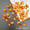 Estrella Cristal tailandés diy accesorios de joyería pétalo antiguo horquilla hebilla para la cabeza material para aretes 12X19 vidrio flor de durazno gorda