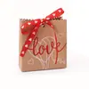 Caja de Dulces Temu Nueva para Bodas Forma de Corazón Amor Día de San Valentín Bolsa de Papel Kraft Caja de Dulces Una Flecha a través del Corazón