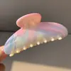 Novo Prendedor de Cabelo Garra Gradiente Sereia Prendedor Tubarão de Alta Qualidade Prendedor para Coque na Nuca Prendedor de Cabelo Grande Acessórios de Cabelo