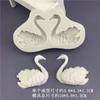Par de Cisnes Pequeños Simétricos Izquierdo y Derecho Par de Repostería DIY Azúcar Aromaterapia Yeso Goma Goteo Silicona Chocolate Molde Decorativo