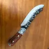 Cuchillo de Carnicero Forjado, Cuchillo para Huesos de Acero Inoxidable, Cuchillo para Cortar Carne con Cabeza de Acero Tallada, Cuchillo Pelador, Cuchillo para Sacrificar Cerdos, Cuchillo Divisor