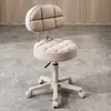 Taburete de Belleza, Taburete Giratorio Ajustable para Salón de Belleza, Taburete de Peluquería, Taburete Redondo para Barbería, Silla Redonda para Maquillaje en Casa