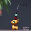 Chaveiro Cervo de Sândalo para Viagem Segura Pingente para Celular Corrente de Pingente de Chave Fofa e Requintada para Casal Masculino e Feminino