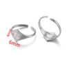 Soporte de anillo de acero inoxidable titanio cóncavo acero ins bandeja estilo DIY joyería joyería tiempo gema en blanco bandeja