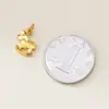 Colgante de plata de ley 925 bañado en oro con forma de poni de hielo triturado, accesorio para pulsera DIY finamente elaborado, accesorio de material para cordón Q0225