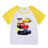 Roupa de Verão Nova Infantil para Menino Roupa de Duas Peças Casual Esportiva Shorts de Ciclismo Camiseta de Manga Curta Shorts