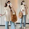 Nova coleção 2026 de roupas para gestantes para primavera e outono, moderna, solta, casual, modeladora, blusa básica de camada interna, top para gestante