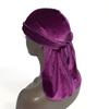 Sombrero de Pirata de Terciopelo con Cola Larga, Durag Dorado de Terciopelo, Ala Ancha, Moderno y Versátil para Hombres y Mujeres