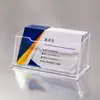 Suporte para Cartão de Visita Transparente Simples Criativo de Acrílico Suporte de Cartão para Mesa de Escritório Caixa de Armazenamento de Cartões com Múltiplos Compartimentos de Grande Capacidade Venda por Atacado
