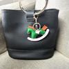 Cartoon Rocking Horse Bolsa Pingente Criativo PU Chaveiro Pequeno Trojan Pendurado Couro Cartoon Algodão Pônei Pingente