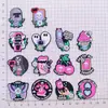 Amazon Rosa Halloween Charms Decorativos para Sapato Borracha Macia PVC Acessórios para Sapato Croc Bolsa de Praia Fivelas Decorativas DIY Atacado