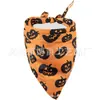 Decoração de Festa de Halloween para Pets Lenço Saliva Gato e Cachorro Lenço de Halloween Morcego Abóbora Cachorro Lenço Triangular