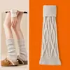 Calcetines acolchados para mujer, estilo otoño e invierno, tejidos, cálidos, protectores de pierna, hasta la pantorrilla, versátiles, venta al por mayor desde Zhuji