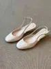 Nuevos Zapatos de Cuña Bajos de Verano Dulces que Reducen la Edad Estilo Ballet para Mujer Slip-on Punta Cerrada Correa Trasera Sandalias de Tacón Grueso