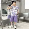 Roupas Infantis Conjunto de Colete de Verão para Meninos 2026 Novo Estilo de Verão para Meninos Mais Velhos Finos Sem Mangas Roupa Esportiva Tendência
