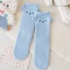 Calcetines de Hogar de Lana Australiana Estilo Coreano Dibujos Animados Lindos para Mujer, Calcetines Gruesos Cálidos para el Suelo, Calcetines de Media Caña de Pez Payaso, Otoño e Invierno